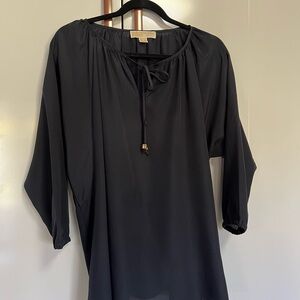 Michael Kors Black Blouse with Tie Neck
